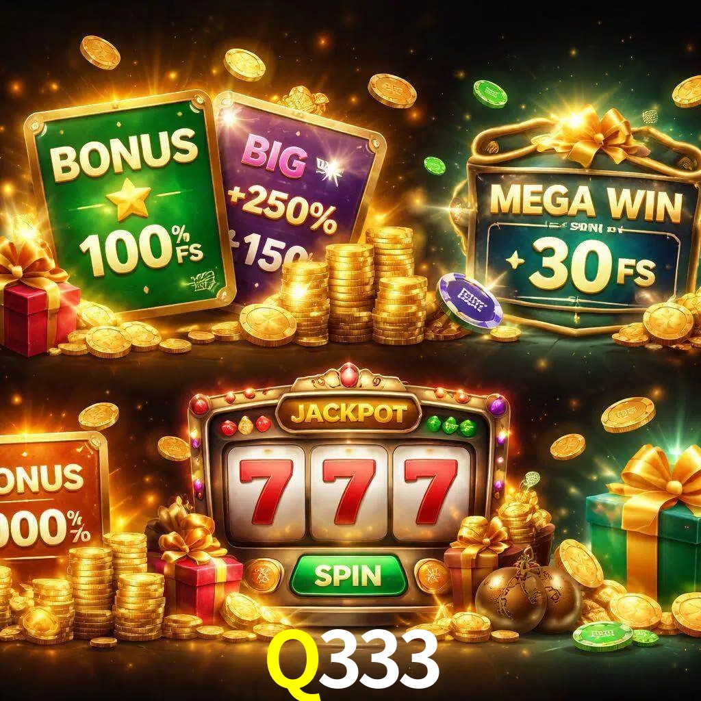 Tipos de bonos Q333 incluyendo recompensas de bienvenida y promociones continuas