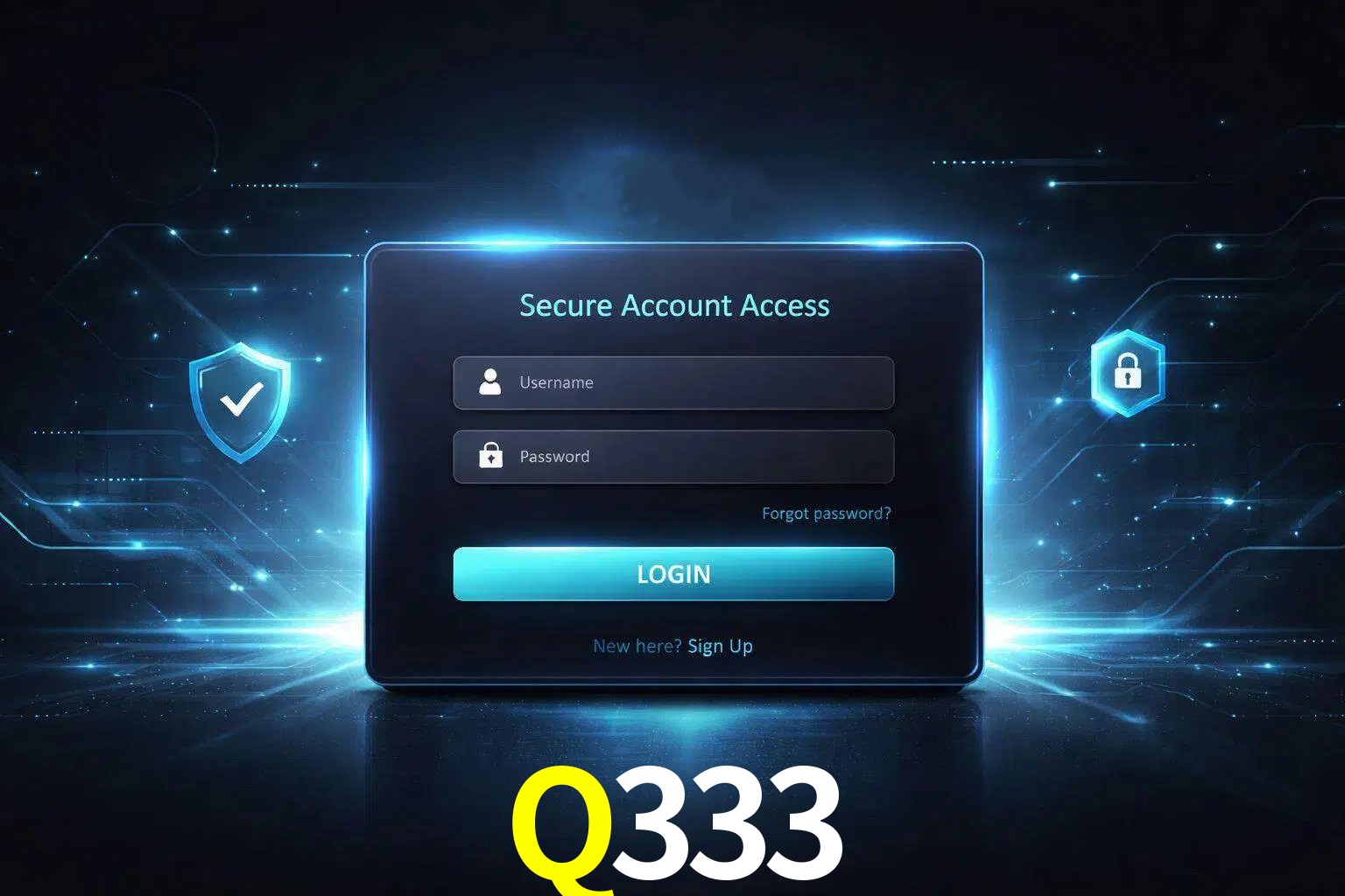 Pantalla de inicio de sesión de cuenta Q333 para usuarios en México