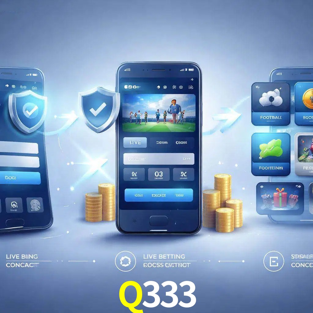 Pasos de acceso a la app Q333 en pantalla de teléfono móvil